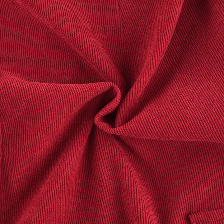 Pantalon cargo baggy en velours côtelé rouge pour femme avec poche. Chaînes ajoutées sur le côté. Tailles S à L.