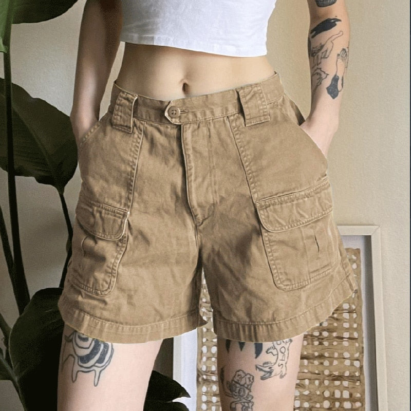 Short cargo 2025 femme beige