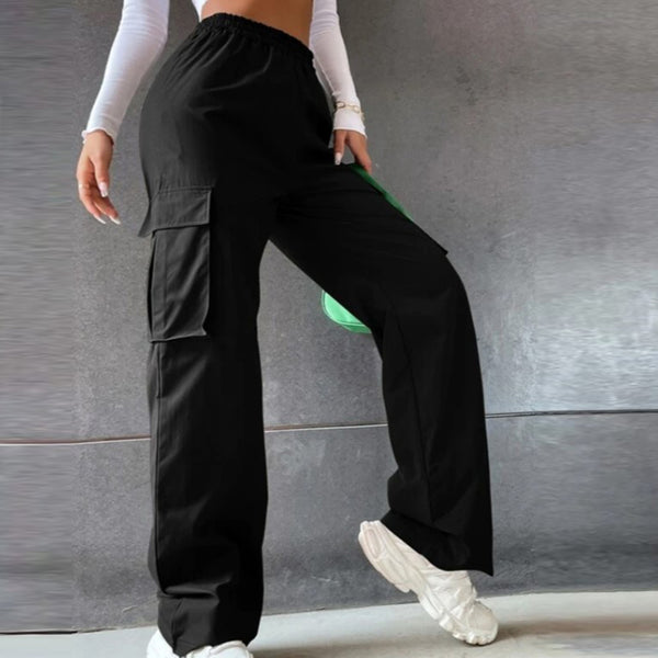 Pantalon Cargo Femme Taille Haute